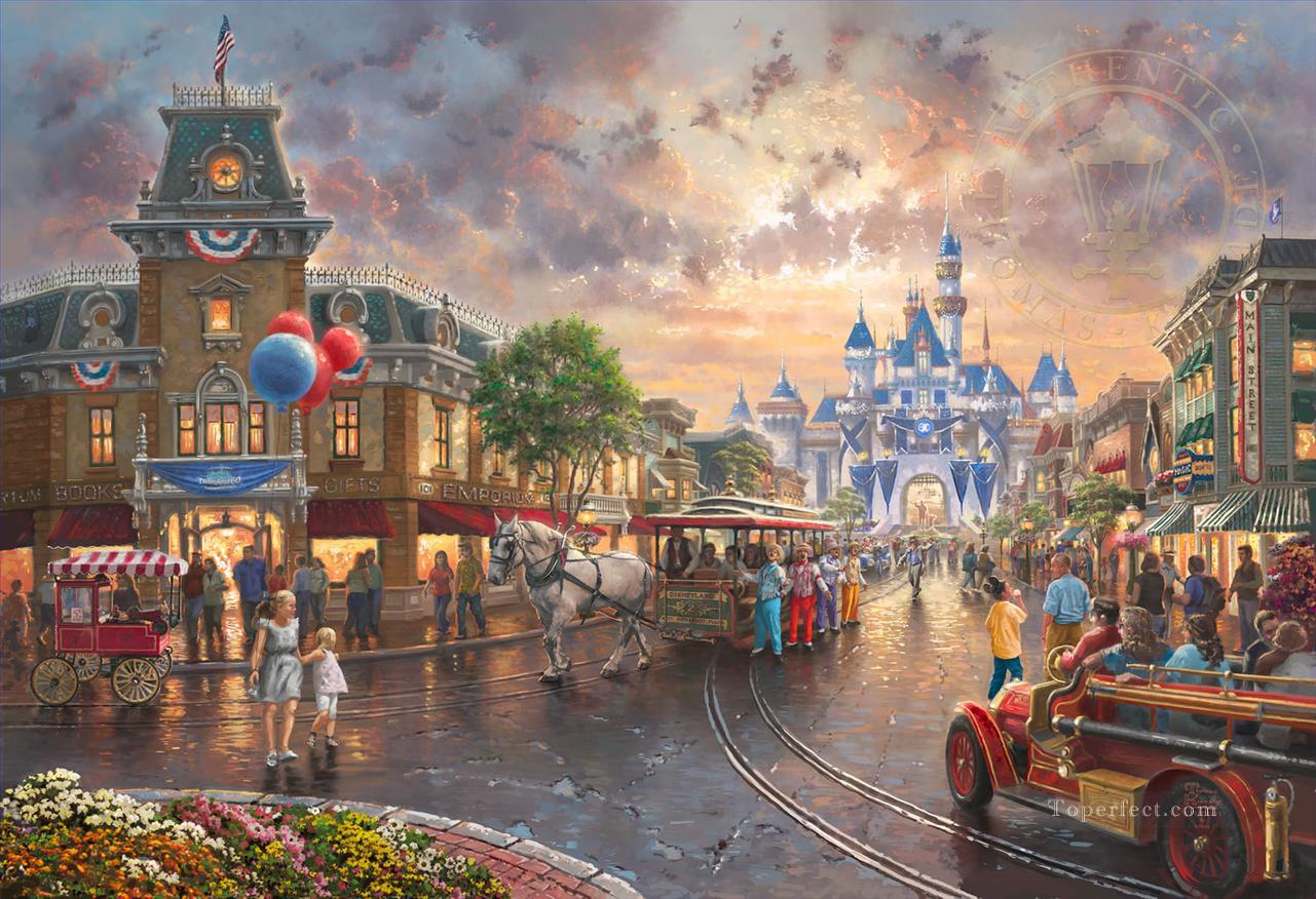 Disneylandia 60 Aniversario TK Disney Pintura al óleo